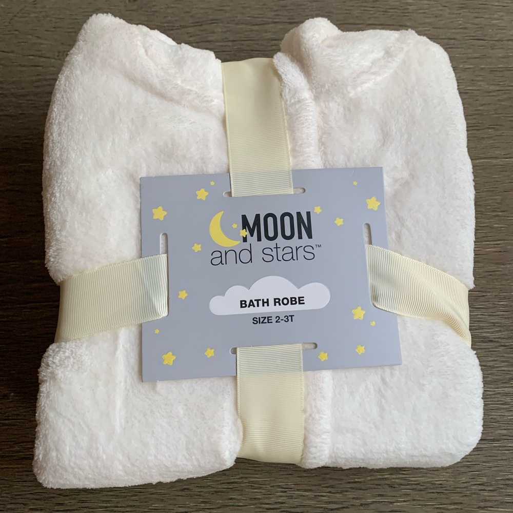 New Toddler Bath Robe - White